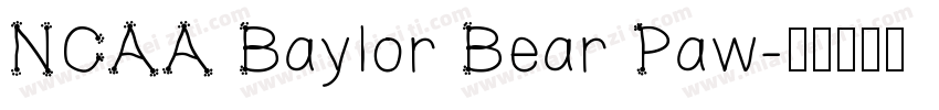NCAA Baylor Bear Paw字体转换